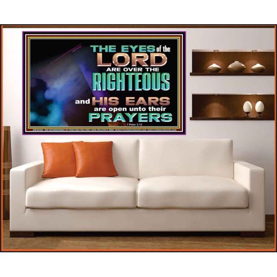 THE EYES OF THE LORD ARE OVER THE RIGHTEOUS  Religious Wall Art   GWOVERCOMER10486  