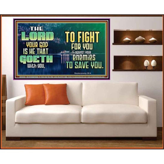 THE LORD IS WITH YOU TO SAVE YOU  Christian Wall Décor  GWOVERCOMER10489  