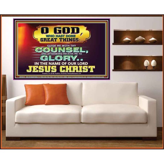 GUIDE ME THY COUNSEL GREAT AND MIGHTY GOD  Biblical Art Portrait  GWOVERCOMER10511  