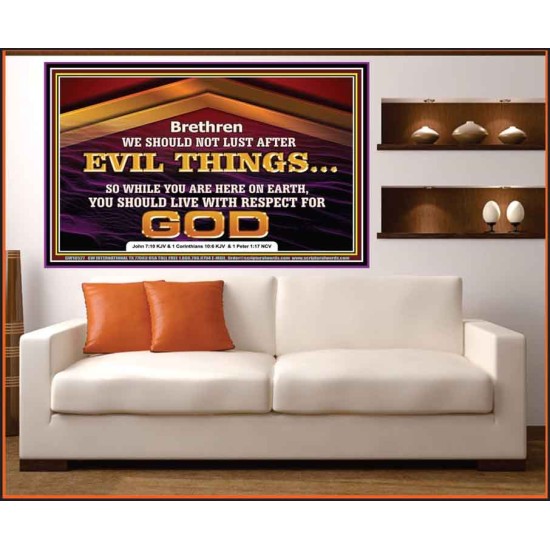 DO NOT LUST AFTER EVIL THINGS  Children Room Wall Portrait  GWOVERCOMER10527  