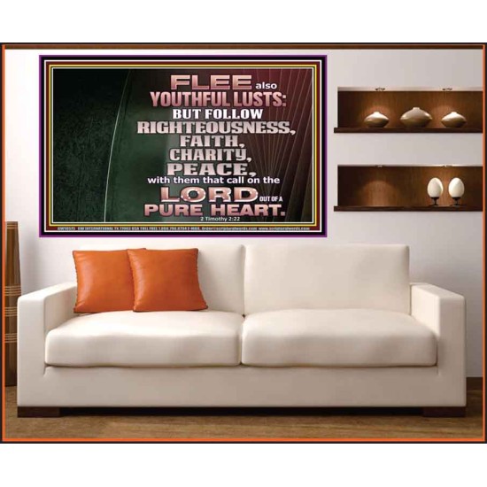 FOLLOW RIGHTEOUSNESS  Scriptural Wall Art  GWOVERCOMER10575  