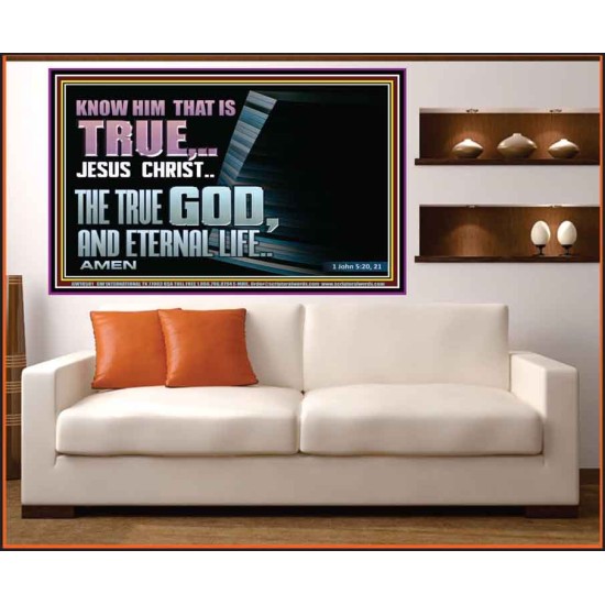 JESUS CHRIST THE TRUE GOD AND ETERNAL LIFE  Christian Wall Art  GWOVERCOMER10581  