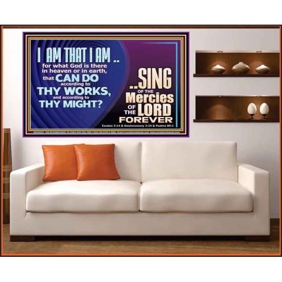 I AM THAT I AM GREAT AND MIGHTY GOD  Bible Verse for Home Portrait  GWOVERCOMER10625  