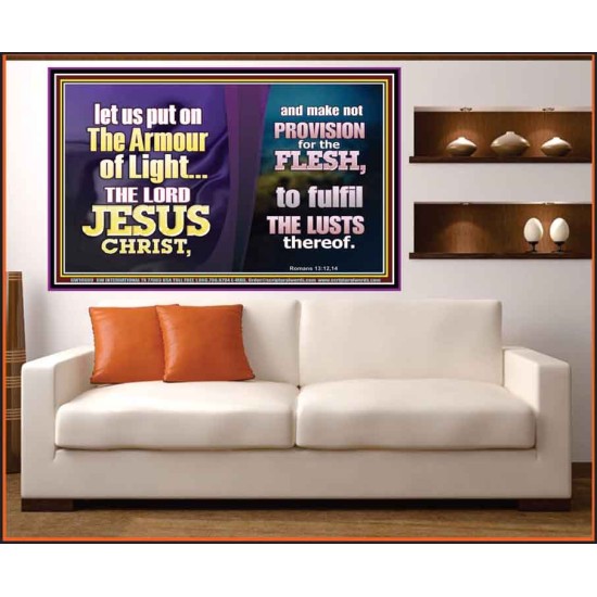 THE ARMOUR OF LIGHT OUR LORD JESUS CHRIST  Ultimate Inspirational Wall Art Portrait  GWOVERCOMER10689  