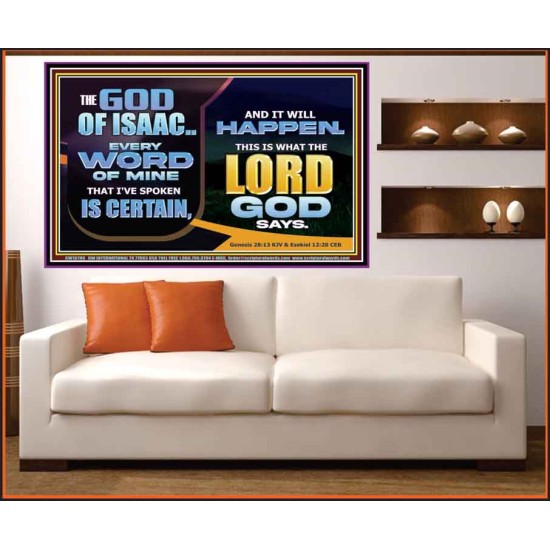 THE WORD OF THE LORD IS CERTAIN AND IT WILL HAPPEN  Modern Christian Wall Décor  GWOVERCOMER10780  