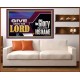 GIVE UNTO THE LORD GLORY DUE UNTO HIS NAME  Ultimate Inspirational Wall Art Portrait  GWOVERCOMER11752  
