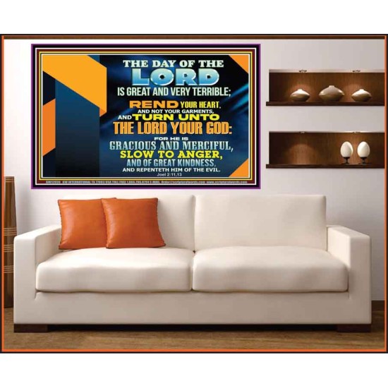 REND YOUR HEART AND NOT YOUR GARMENTS AND TURN BACK TO THE LORD  Righteous Living Christian Portrait  GWOVERCOMER12030  
