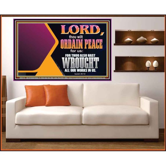 THE LORD WILL ORDAIN PEACE FOR US  Large Wall Accents & Wall Portrait  GWOVERCOMER12113  