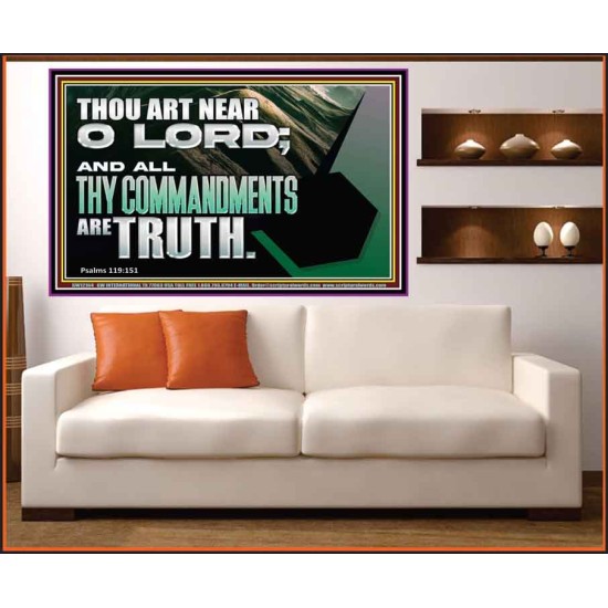 ALL THY COMMANDMENTS ARE TRUTH O LORD  Inspirational Bible Verse Portrait  GWOVERCOMER12164  
