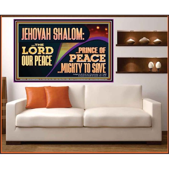JEHOVAH SHALOM THE LORD OUR PEACE PRINCE OF PEACE  Righteous Living Christian Portrait  GWOVERCOMER12251  