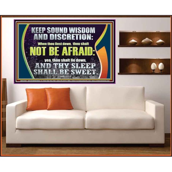 THY SLEEP SHALL BE SWEET  Ultimate Inspirational Wall Art  Portrait  GWOVERCOMER12409  