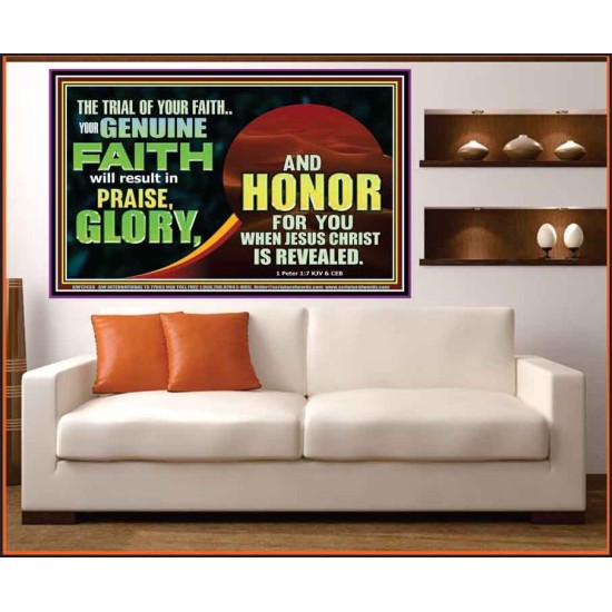 YOUR GENUINE FAITH WILL RESULT IN PRAISE GLORY AND HONOR  Children Room  GWOVERCOMER12433  