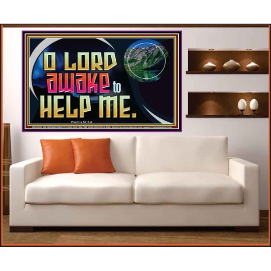 O LORD AWAKE TO HELP ME  Scriptures Décor Wall Art  GWOVERCOMER12697  