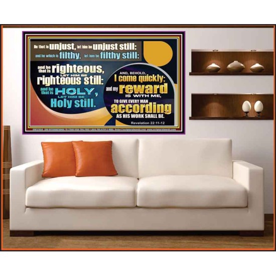 BE RIGHTEOUS STILL  Bible Verses Wall Art  GWOVERCOMER12950  