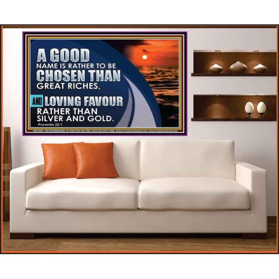 LOVING FAVOUR RATHER THAN SILVER AND GOLD  Christian Wall Décor  GWOVERCOMER12955  