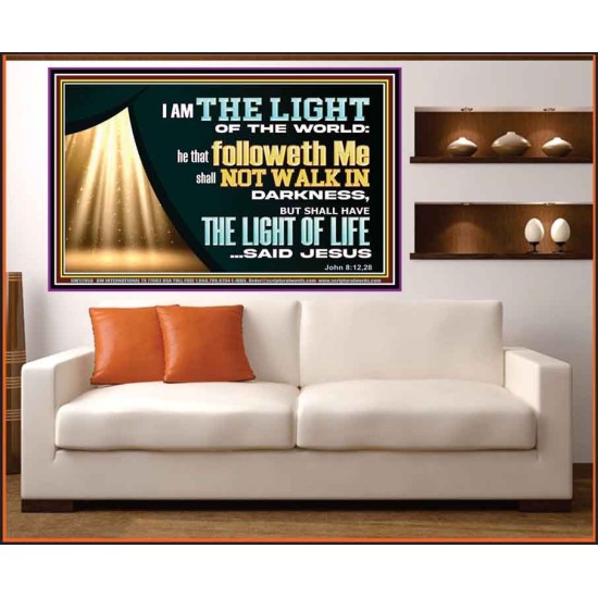 HE THAT FOLLOWETH ME SHALL NOT WALK IN DARKNESS  Modern Christian Wall Décor  GWOVERCOMER12956  