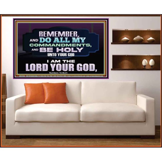 DO ALL MY COMMANDMENTS AND BE HOLY   Bible Verses to Encourage  Portrait  GWOVERCOMER12962  