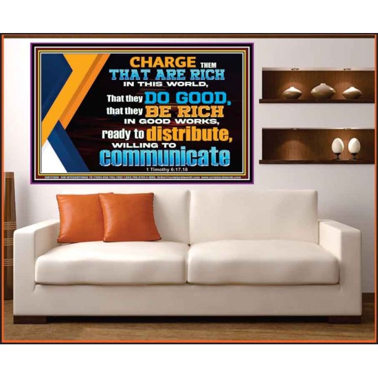 DO GOOD AND BE RICH IN GOOD WORKS  Religious Wall Art   GWOVERCOMER12980  