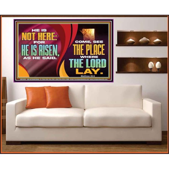 HE IS NOT HERE FOR HE IS RISEN  Children Room Wall Portrait  GWOVERCOMER13091  