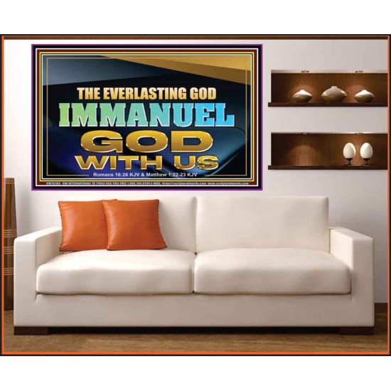 EVERLASTING GOD IMMANUEL..GOD WITH US  Contemporary Christian Wall Art Portrait  GWOVERCOMER13105  