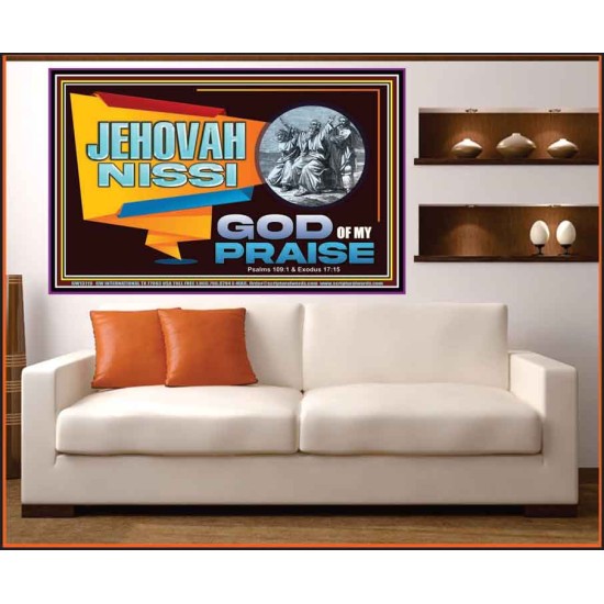JEHOVAH NISSI GOD OF MY PRAISE  Christian Wall Décor  GWOVERCOMER13119  