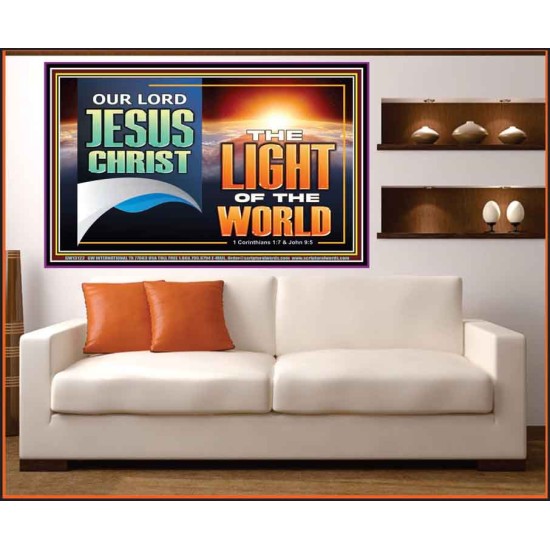 OUR LORD JESUS CHRIST THE LIGHT OF THE WORLD  Christian Wall Décor Portrait  GWOVERCOMER13122B  