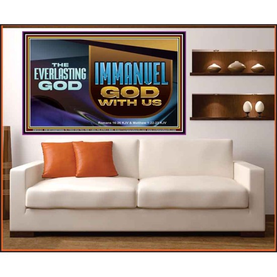 THE EVERLASTING GOD IMMANUEL..GOD WITH US  Contemporary Christian Wall Art Portrait  GWOVERCOMER13134  