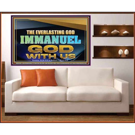 THE EVERLASTING GOD IMMANUEL..GOD WITH US  Scripture Art Portrait  GWOVERCOMER13134B  