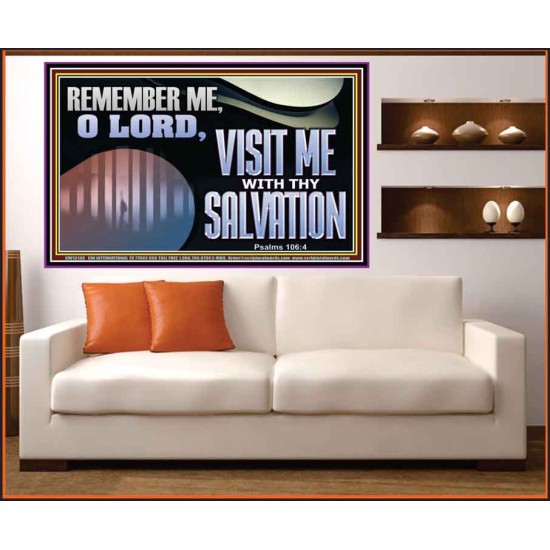 VISIT ME O LORD WITH THY SALVATION  Glass Portrait Scripture Art  GWOVERCOMER13136  