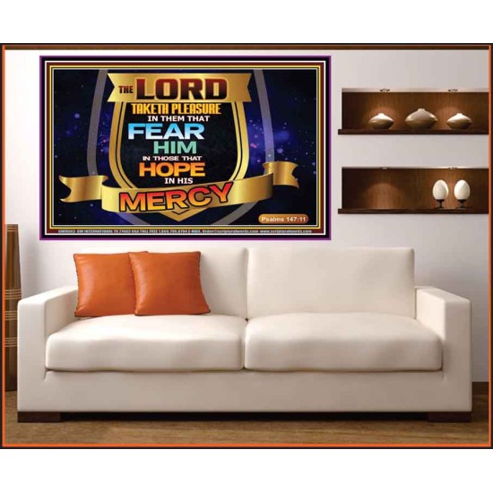 THE LORD TAKETH PLEASURE IN THEM THAT FEAR HIM  Sanctuary Wall Picture  GWOVERCOMER9563  