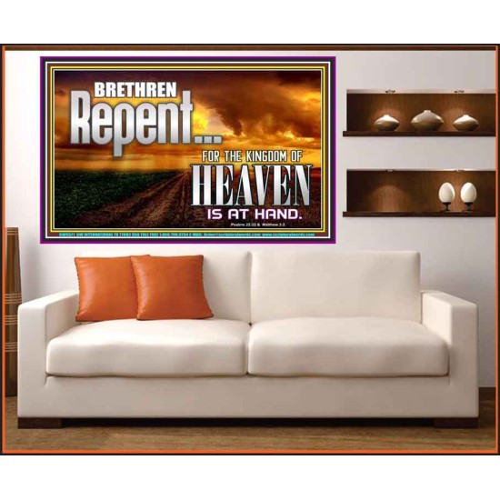 THE KINGDOM OF HEAVEN IS AT HAND  Children Room Portrait  GWOVERCOMER9571  