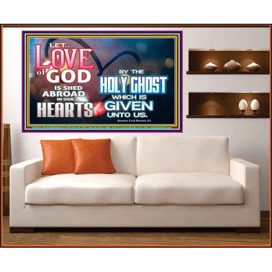 LED THE LOVE OF GOD SHED ABROAD IN OUR HEARTS  Large Portrait  GWOVERCOMER9597  