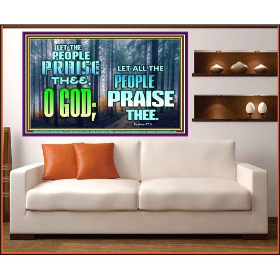 LET THE PEOPLE PRAISE THEE O GOD  Kitchen Wall Décor  GWOVERCOMER9603  