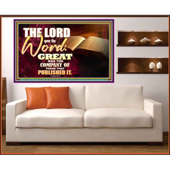 THE LORD GAVE THE WORD  Bathroom Wall Art  GWOVERCOMER9604  