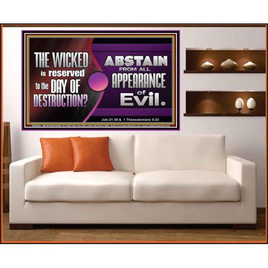 THE WICKED RESERVED FOR DAY OF DESTRUCTION  Portrait Scripture Décor  GWOVERCOMER9899  