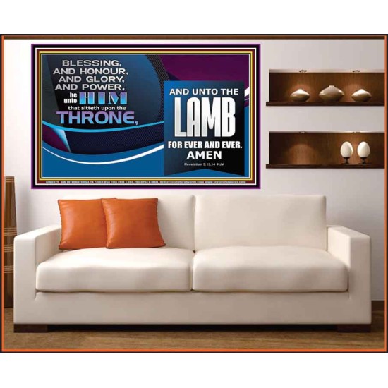 THE ONE SEATED ON THE THRONE  Contemporary Christian Wall Art Portrait  GWOVERCOMER9929  