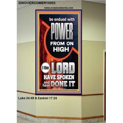 POWER FROM ON HIGH - HOLY GHOST FIRE  Righteous Living Christian Picture  GWOVERCOMER10003  "44X62"