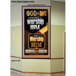 WORSHIP HIM IN SPIRIT AND TRUTH  Children Room Portrait  GWOVERCOMER10006  