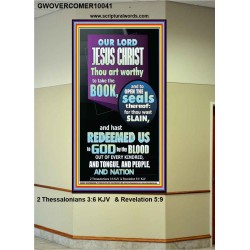 YOU ARE WORTHY TO OPEN THE SEAL OUR LORD JESUS CHRIST   Wall Art Portrait  GWOVERCOMER10041  "44X62"