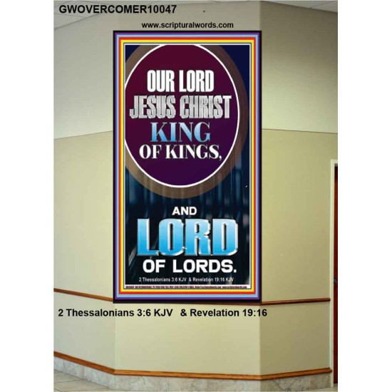 JESUS CHRIST - KING OF KINGS LORD OF LORDS   Bathroom Wall Art  GWOVERCOMER10047  