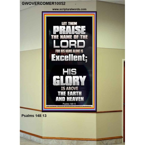 LET THEM PRAISE THE NAME OF THE LORD  Bathroom Wall Art Picture  GWOVERCOMER10052  