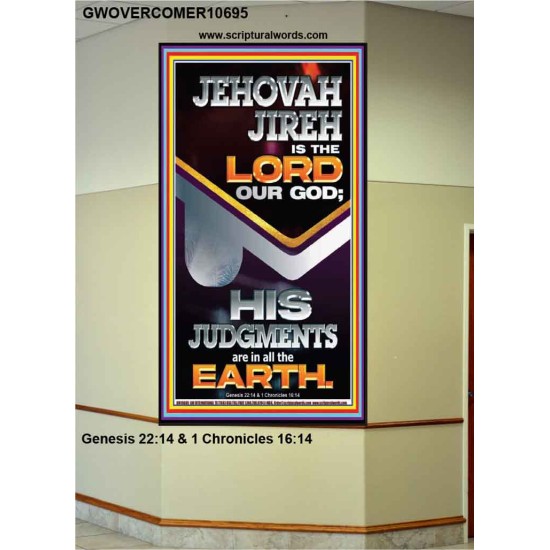 JEHOVAH JIREH IS THE LORD OUR GOD  Contemporary Christian Wall Art Portrait  GWOVERCOMER10695  