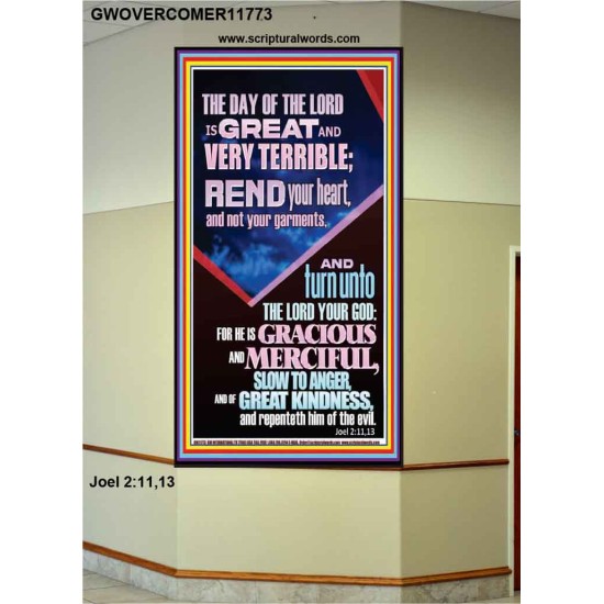 REND YOUR HEART AND NOT YOUR GARMENTS  Contemporary Christian Wall Art Portrait  GWOVERCOMER11773  
