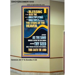 IN BLESSING I WILL BLESS THEE  Modern Wall Art  GWOVERCOMER11816  "44X62"