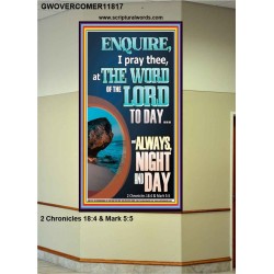 STUDY THE WORD OF THE LORD DAY AND NIGHT  Large Wall Accents & Wall Portrait  GWOVERCOMER11817  "44X62"