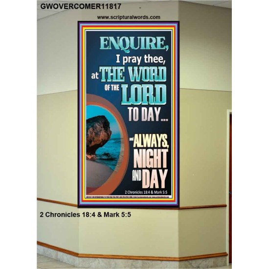 STUDY THE WORD OF THE LORD DAY AND NIGHT  Large Wall Accents & Wall Portrait  GWOVERCOMER11817  