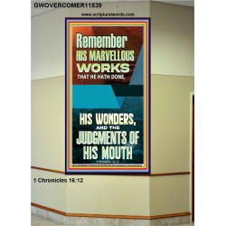 HIS MARVELLOUS WONDERS AND THE JUDGEMENTS OF HIS MOUTH  Custom Modern Wall Art  GWOVERCOMER11839  "44X62"