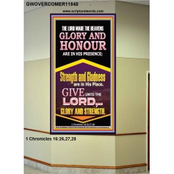 GLORY AND HONOUR ARE IN HIS PRESENCE  Custom Inspiration Scriptural Art Portrait  GWOVERCOMER11848  "44X62"