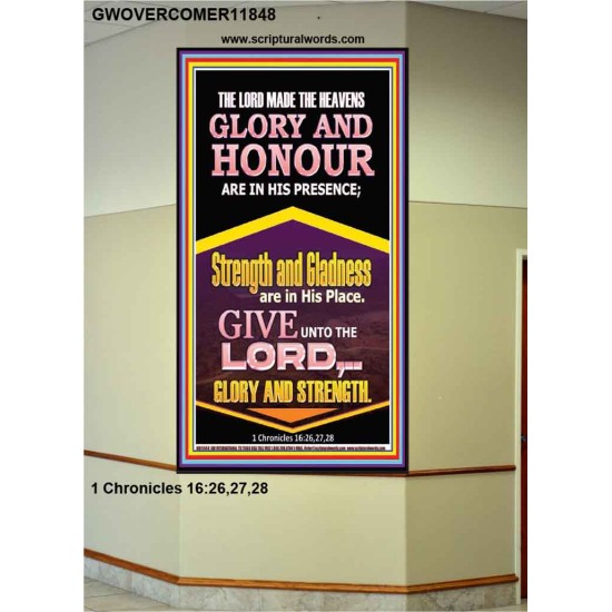 GLORY AND HONOUR ARE IN HIS PRESENCE  Custom Inspiration Scriptural Art Portrait  GWOVERCOMER11848  