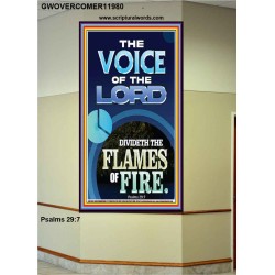 THE VOICE OF THE LORD DIVIDETH THE FLAMES OF FIRE  Christian Portrait Art  GWOVERCOMER11980  "44X62"